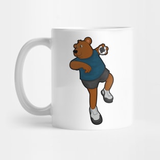 Bear at Handball player with Handball Mug